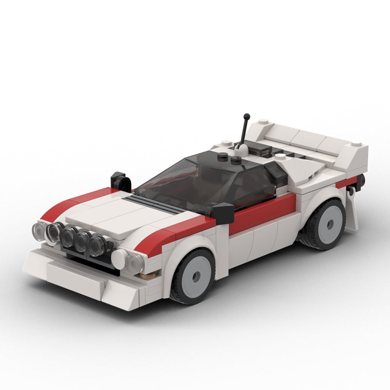 White & Red 1983 Group B Rally Car MOC Building Kit - 1