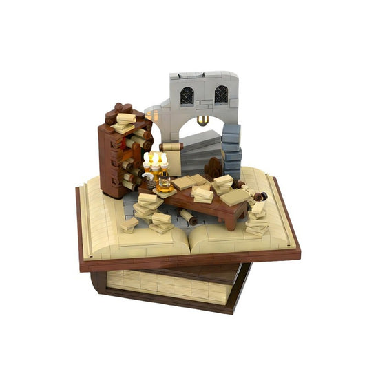 White City Wizard Archive Book Diorama Building Kit LEGO-Compatible MOC - 1