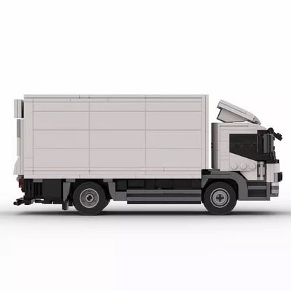 White Commercial Cargo Truck MOC Building Kit | Delivery Vehicle - 3