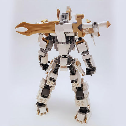 White Gold Knight Mech Lancelot Building Kit | LEGO-Compatible MOC - 4
