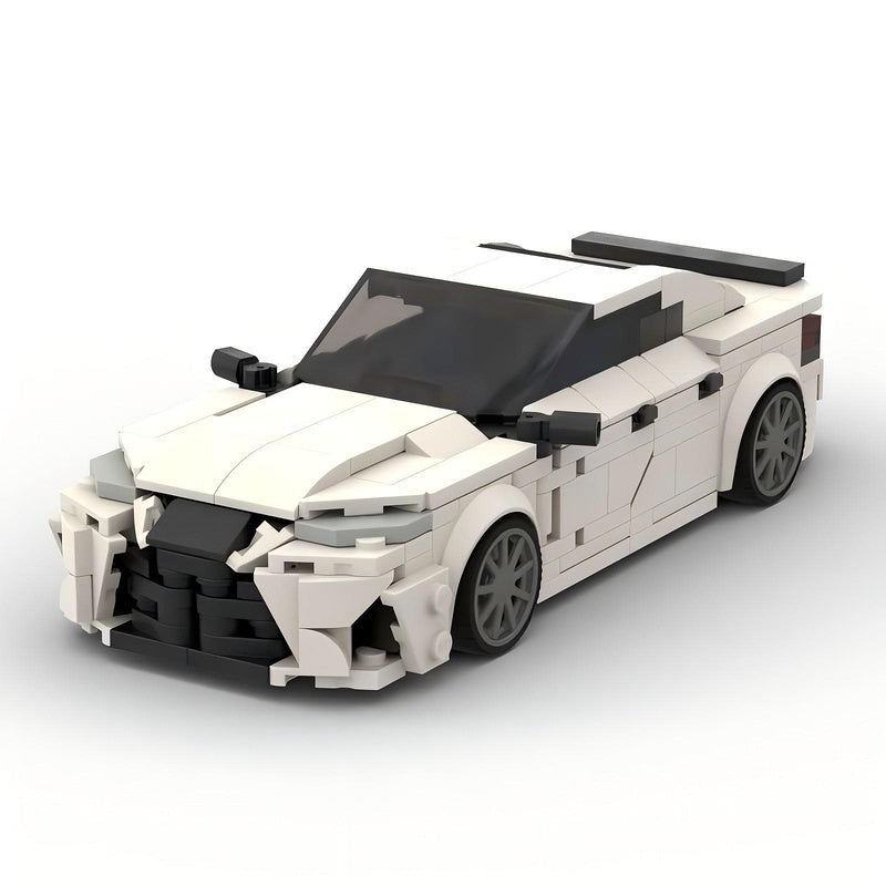 White Luxury Executive Sport Sedan F-Sport Inspired Building Kit | LEGO-Compatible MOC - 3