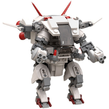 White Rabbit Mech MOC Building Kit | Futuristic Animal Robot Figure - 1