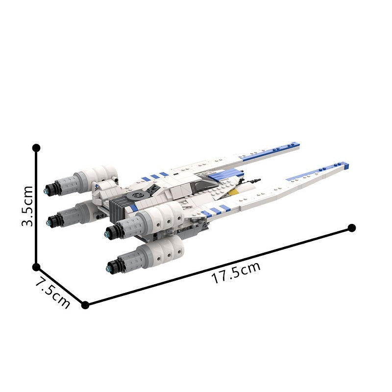 White Rebel Troop Carrier Space Gunship MOC Building Kit - 4