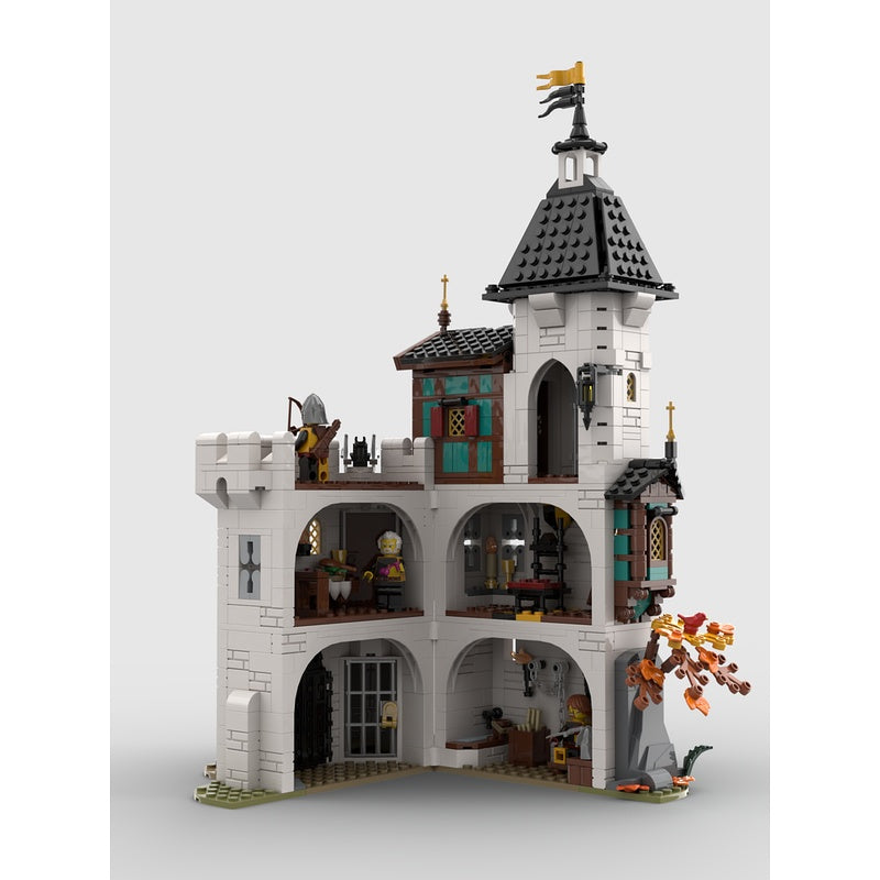 White Tower MOC Medieval Castle Architecture Building Kit - 2