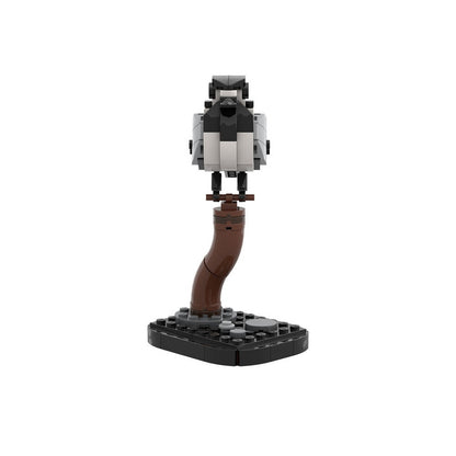 White Wagtail Bird MOC Building Kit | Eco Wildlife Display Model Set - 3