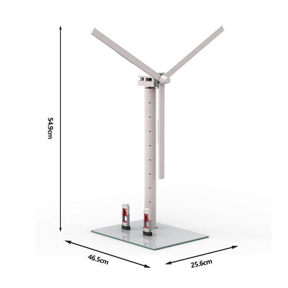 Wind Turbine with EV Charging Station Building Kit | Compatible MOC - 5
