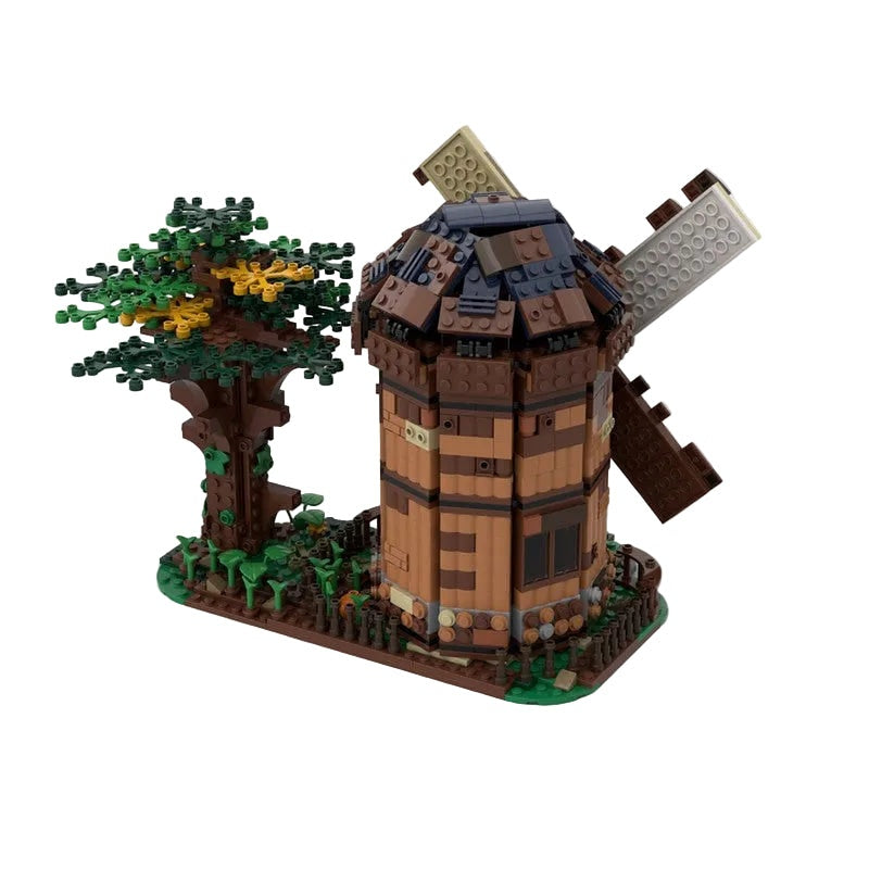 Windmill MOC Building Kit | Historic Countryside Architecture Model - 3