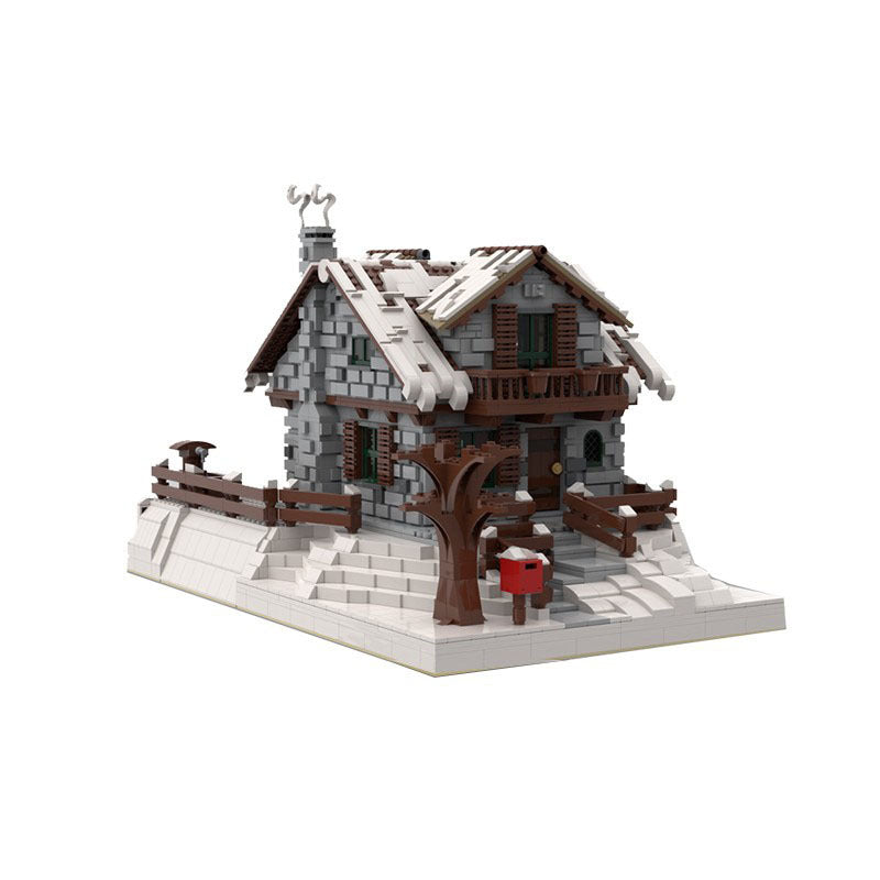 Winter Chalet Building Kit | LEGO-Compatible MOC - 2