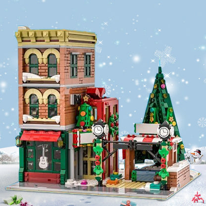 Winter Modular Buildings MOC Building Kit | Snowy Village Architecture - 2