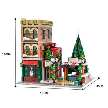 Winter Modular Buildings MOC Building Kit | Snowy Village Architecture - 4