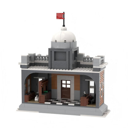 Winter Village Bank Building Kit | LEGO-Compatible MOC - 2