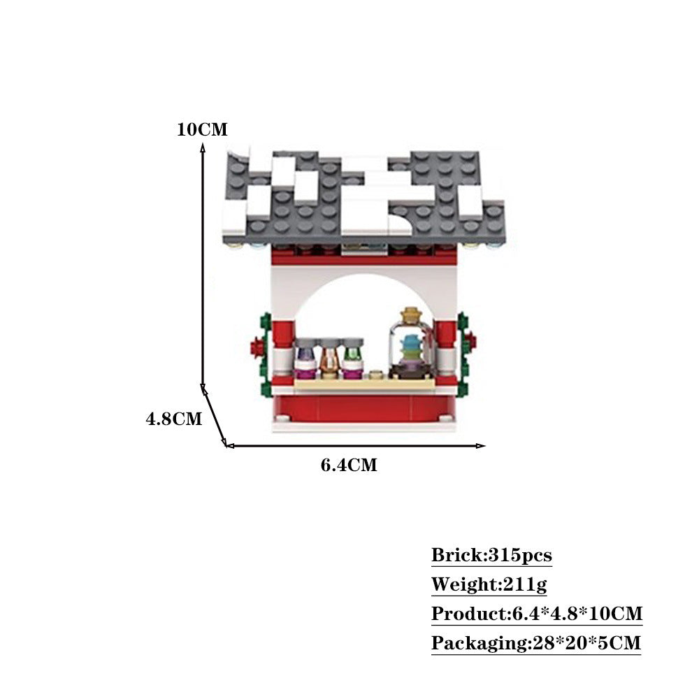 Winter Village Building Kit | Market Stalls | LEGO-Compatible MOC - 3
