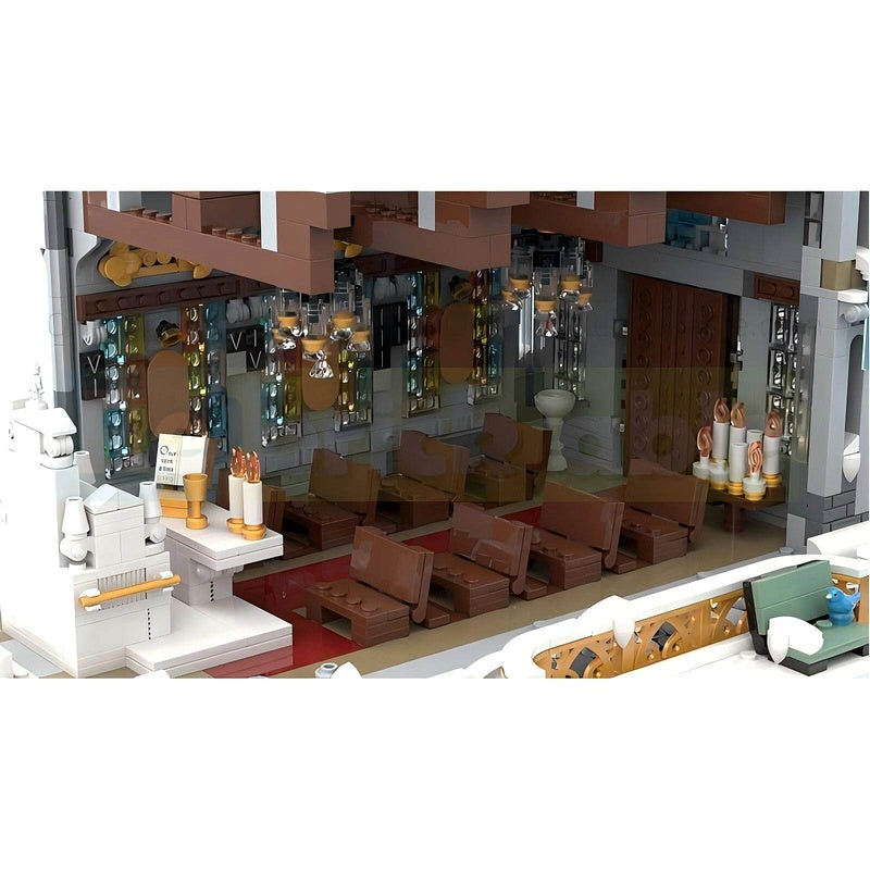 Winter Village Cathedral Building Kit | Compatible MOC - 4