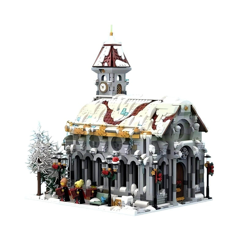 Winter Village Cathedral Building Kit | LEGO-Compatible MOC - 5