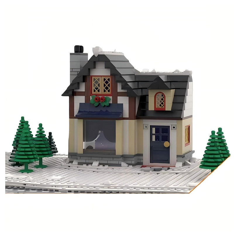 Winter Village Cottage Building Kit | LEGO-Compatible MOC - 3