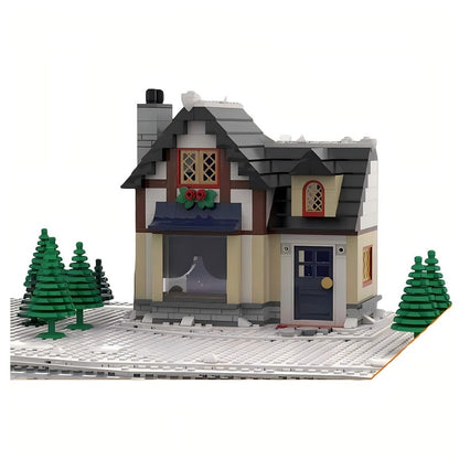 Winter Village Cottage Building Kit | LEGO-Compatible MOC - 3