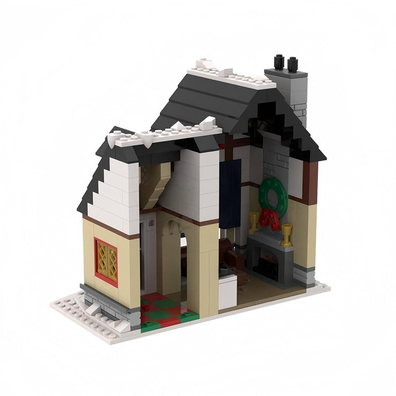 Winter Village Cottage Building Kit | LEGO-Compatible MOC - 4