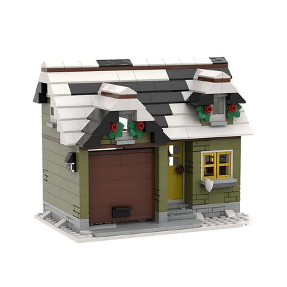 Winter Village House MOC Building Kit | Cozy Snowy Cottage Architecture - 10