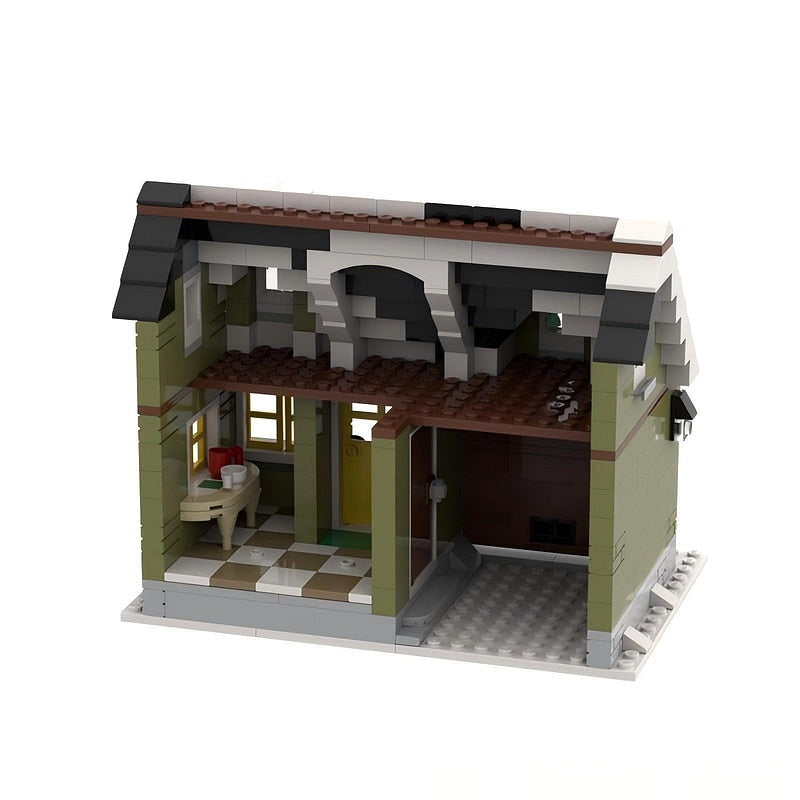 Winter Village House MOC Building Kit | Cozy Snowy Cottage Architecture - 12