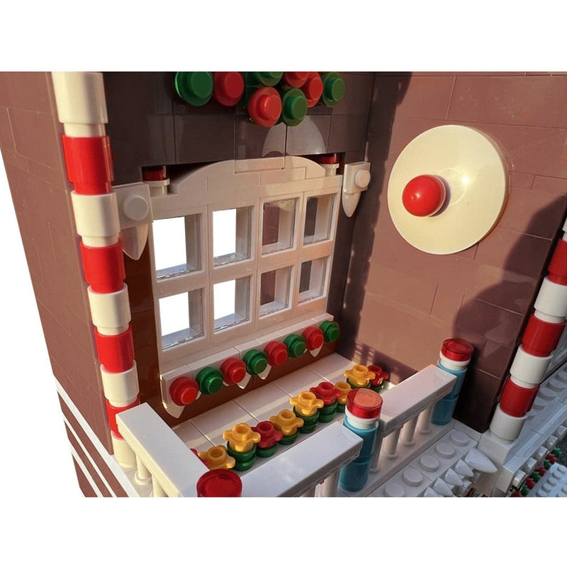 Winter Village Town House MOC Building Kit | Cozy Snowy Home Model - 6