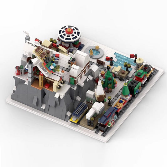 Winter Wonderland MOC Building Kit | Christmas Winter Village Scene - 1