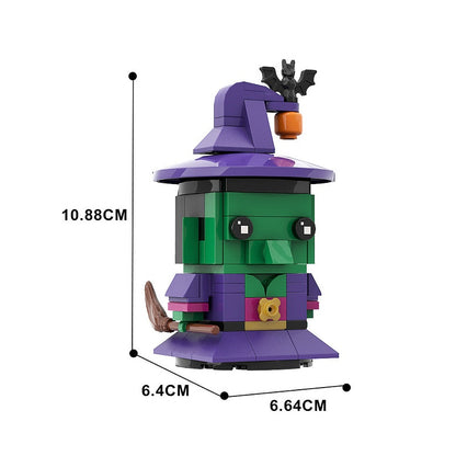Witch Cube Character MOC Building Kit | Halloween Fantasy Figure Model - 4