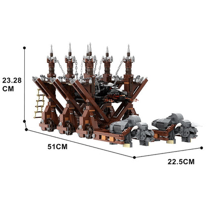 Wolf Head Battering Ram Building Kit | LEGO-Compatible MOC - 4