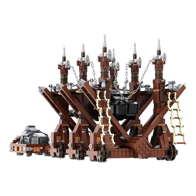 Wolf Head Battering Ram MOC Building Kit | Medieval Siege Weapon Model - 2