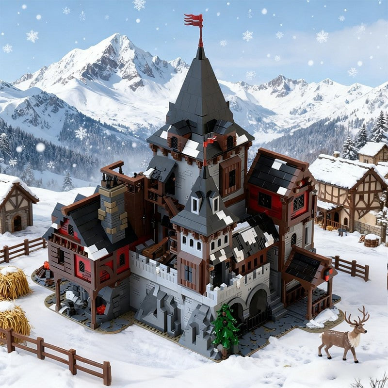 Wolf Lord's Castle MOC Building Kit | Fantasy Fortress Architecture - 2