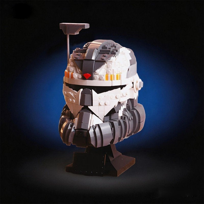 Wolf Squad Commander Helmet MOC Sci-Fi Character Building Kit - 5