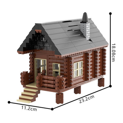 Wood Cabin MOC Building Kit | Rustic Architecture Model - 4