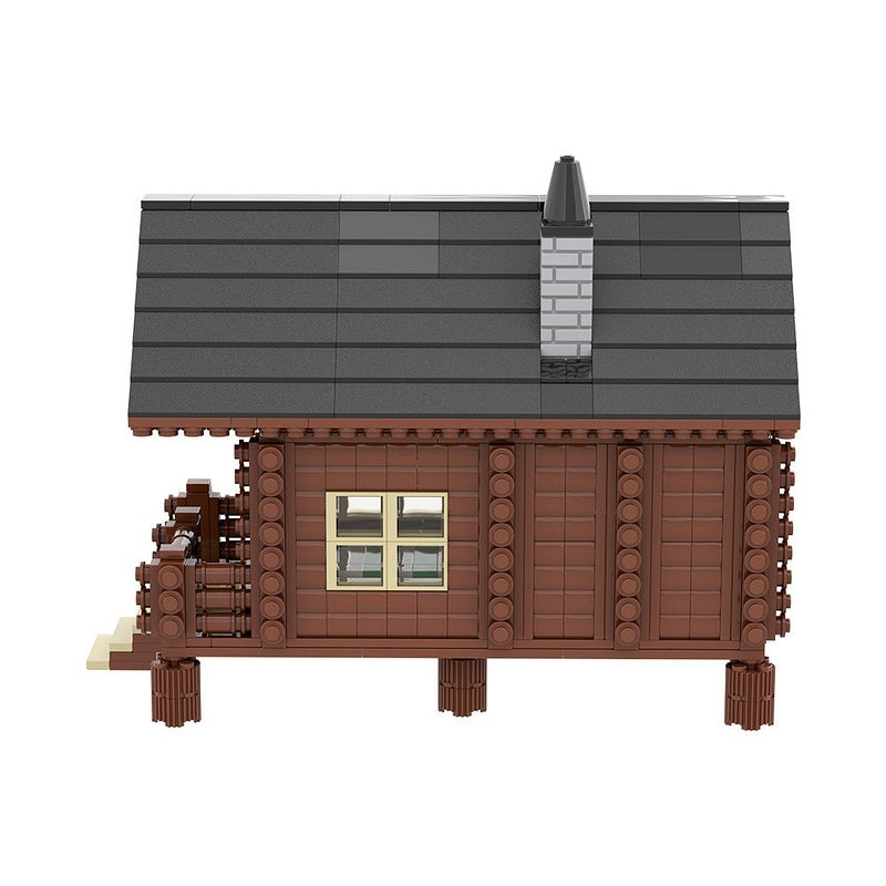 Wood Cabin MOC Building Kit | Rustic Architecture Model - 5
