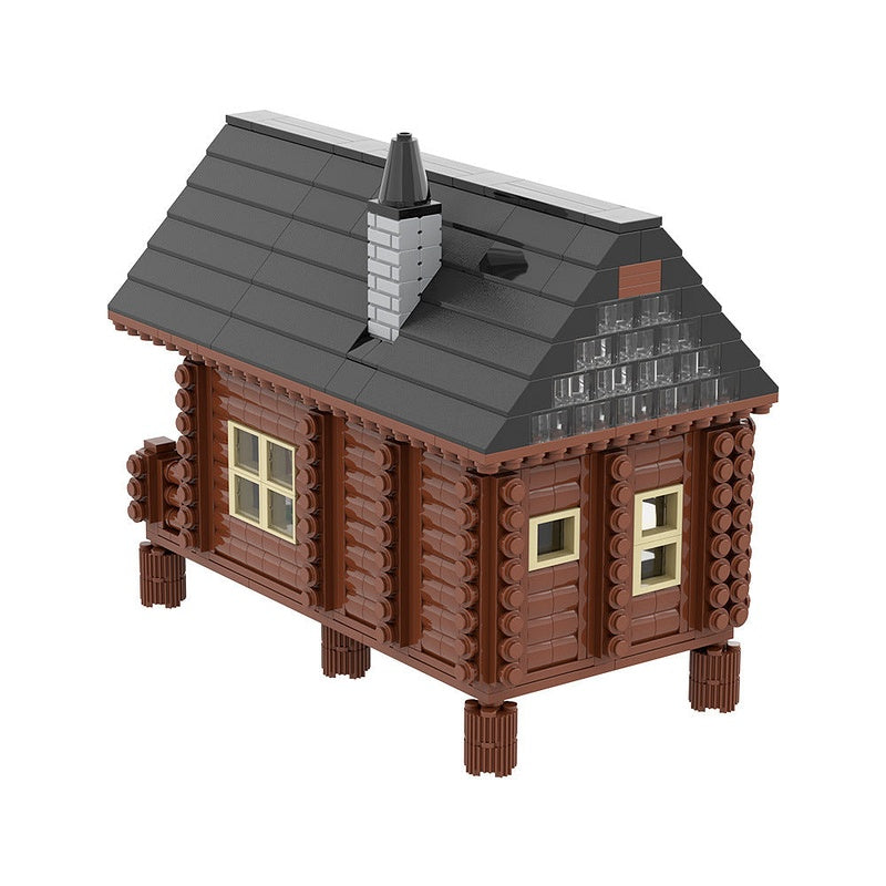Wood Cabin MOC Building Kit | Rustic Architecture Model - 6