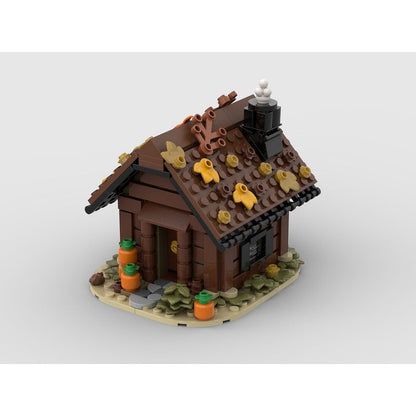 Wooden Cabin In Fall MOC Building Kit | Rustic Forest Architecture Model - 2