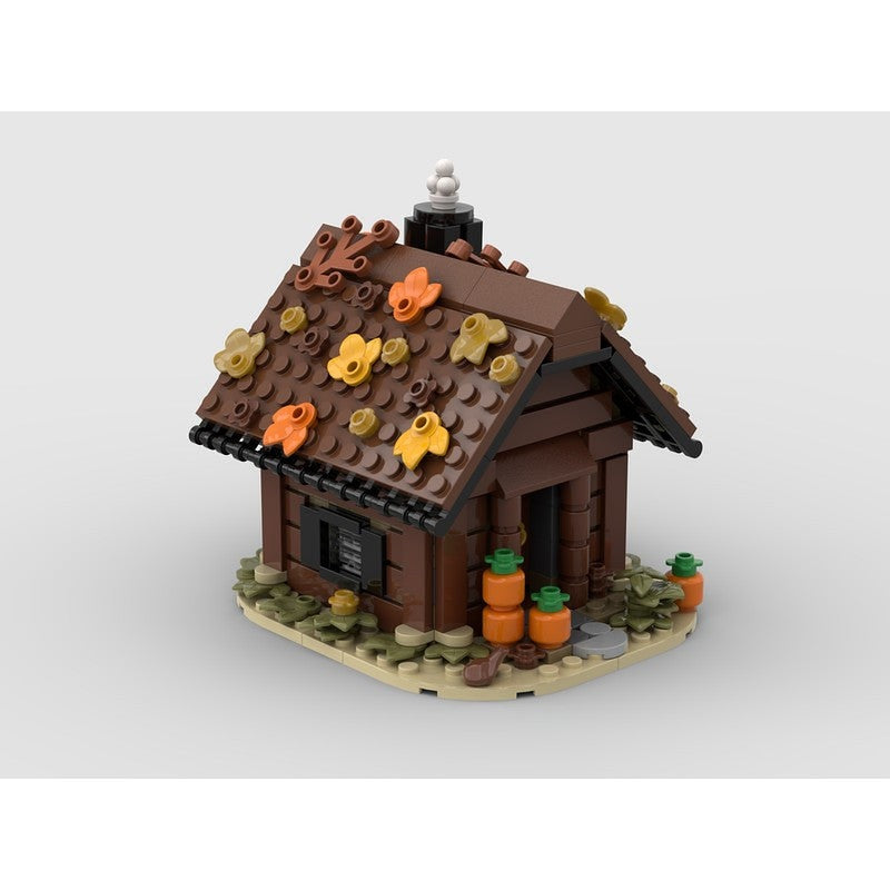 Wooden Cabin In Fall MOC Building Kit | Rustic Forest Architecture Model - 3