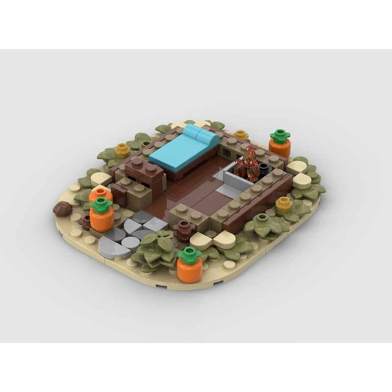 Wooden Cabin In Fall MOC Building Kit | Rustic Forest Architecture Model - 4