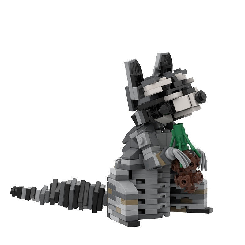Woodland Raccoon MOC Wildlife Model Building Kit - 3