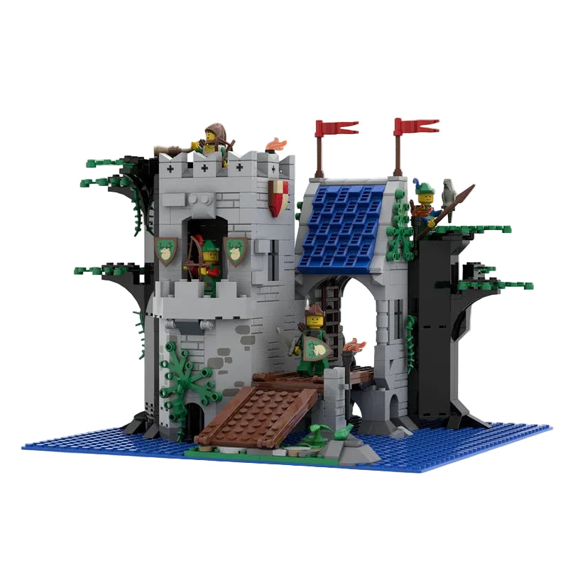 Woodland River Watchtower MOC Medieval Fortress Building Kit - 1