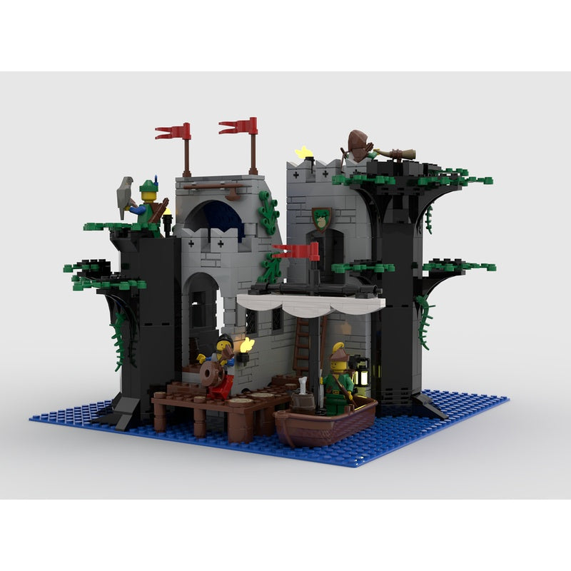 Woodland River Watchtower MOC Medieval Fortress Building Kit - 3