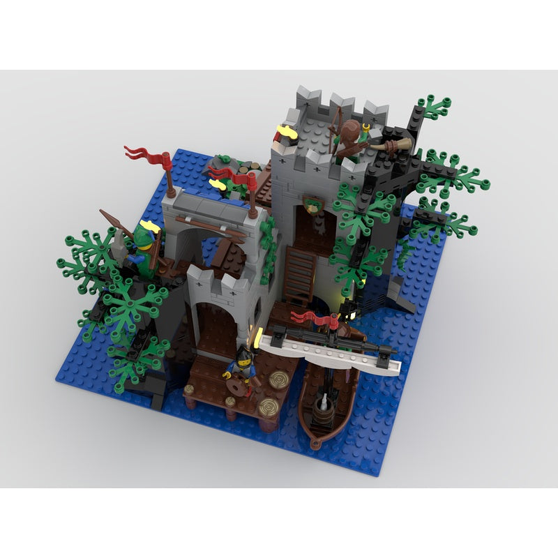 Woodland River Watchtower MOC Medieval Fortress Building Kit - 4
