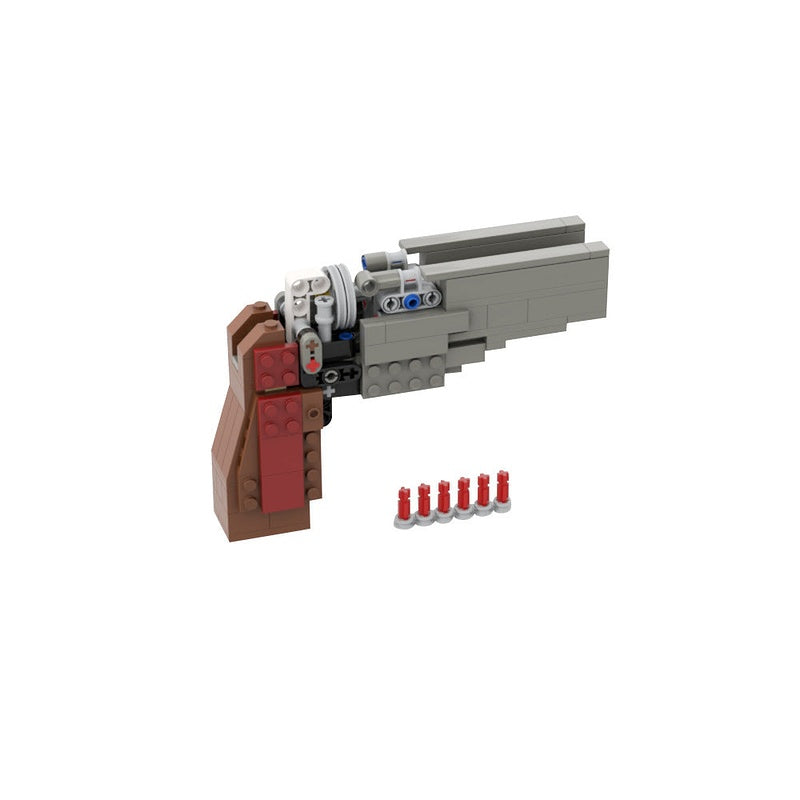 Working 6 Shot Revolver MOC Building Kit | Functional Mechanical Display Model - 1