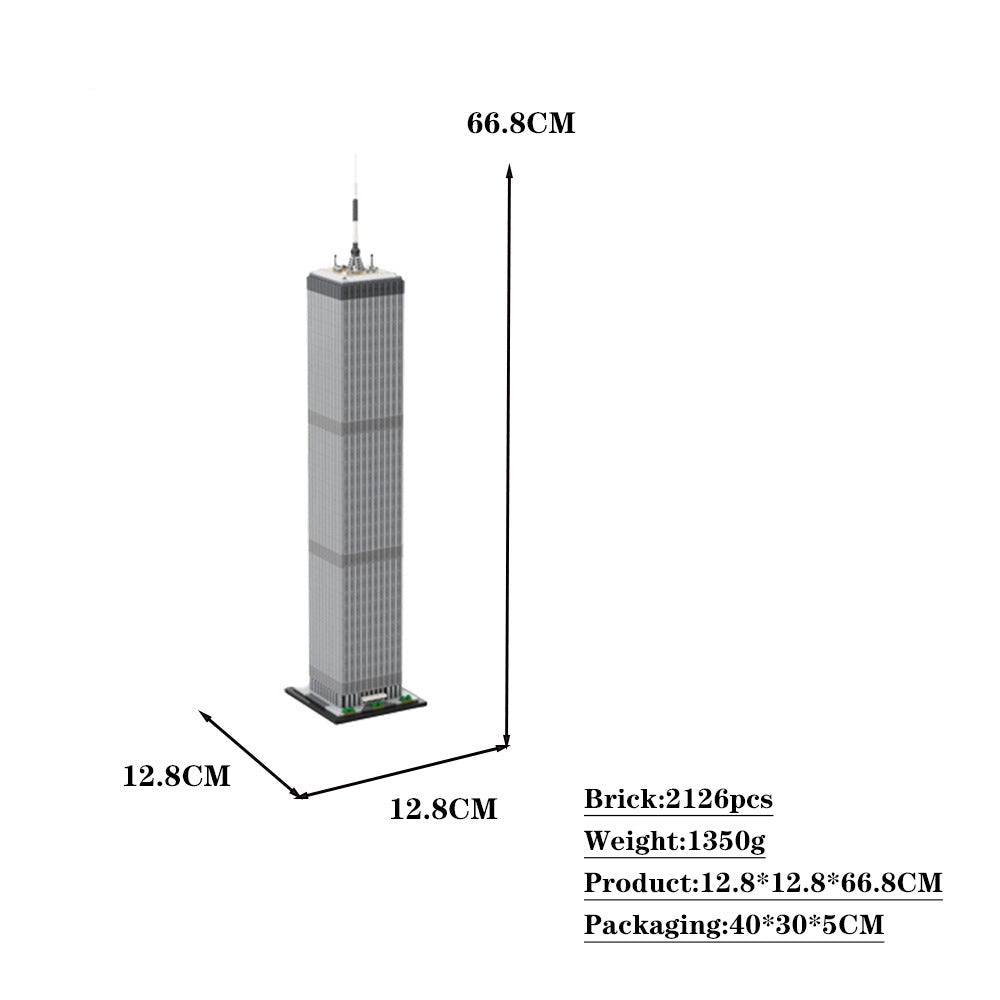 World Trade Center Building Kit | 1:800 Scale | LEGO-Compatible MOC - 5