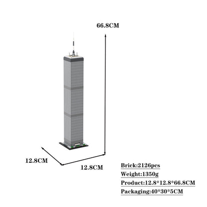 World Trade Center Building Kit | 1:800 Scale | LEGO-Compatible MOC - 5