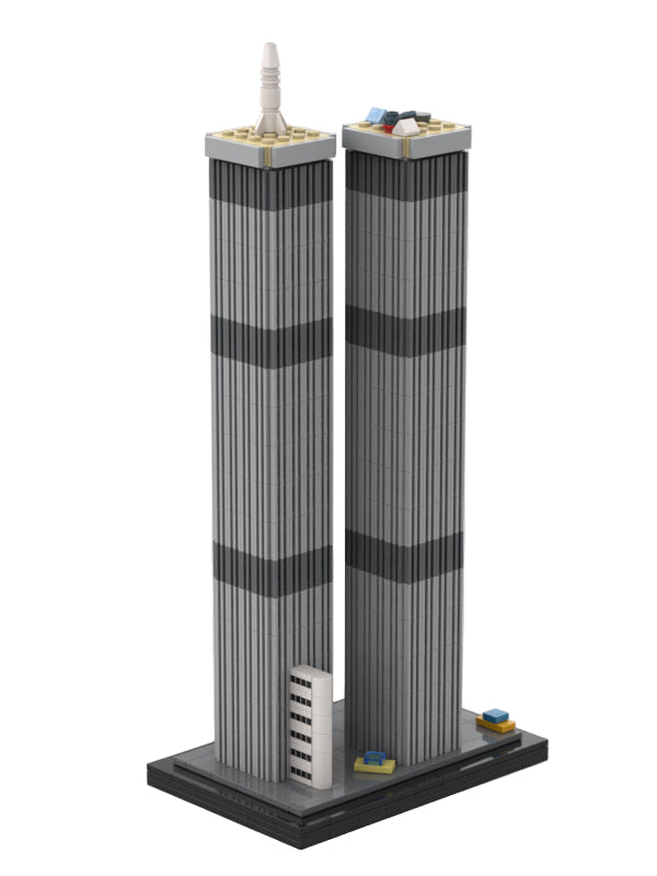 World Trade Center Twin Towers Building Kit | 1010 PCS | LEGO-Compatible MOC - 1