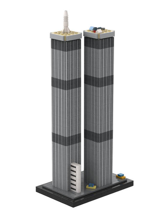 World Trade Center Twin Towers Building Kit | 1010 PCS | LEGO-Compatible MOC - 1
