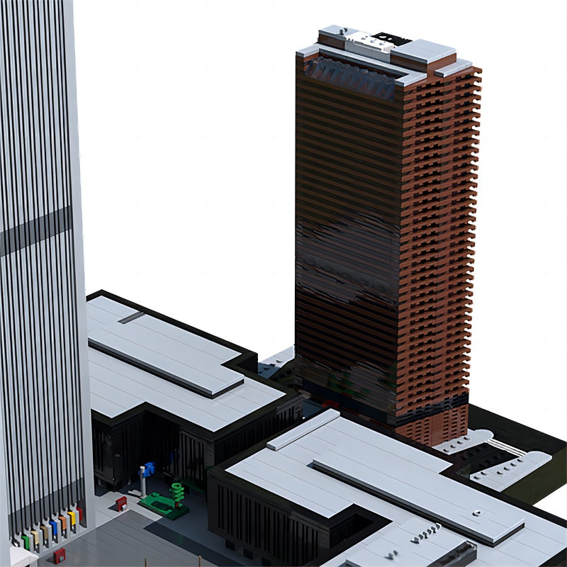 World Trade Center Twin Towers MOC 1:625 Architecture Building Kit - 2