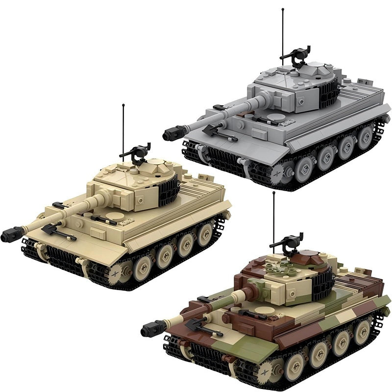 WW2 Tiger E Heavy Tank MOC Building Kit | Historical Vehicle Model - 4