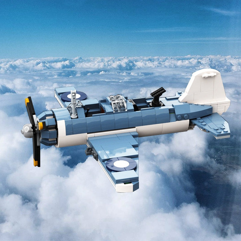WWII Dive Bomber MOC Aircraft Building Kit | Historical Plane Model - 2