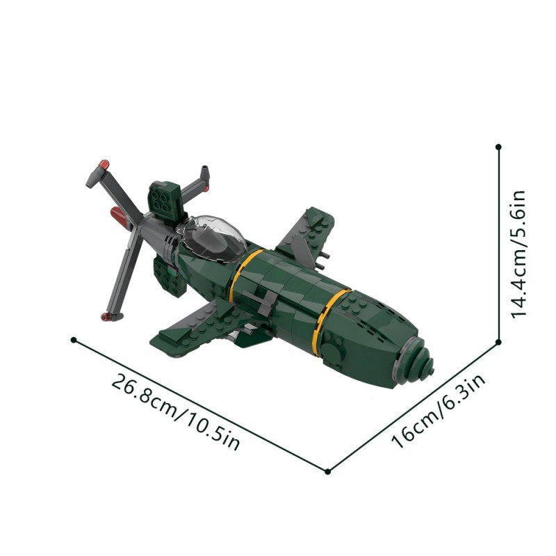 WWII Experimental Propeller Fighter MOC Kit | LEGO-Compatible Aircraft Build - 4