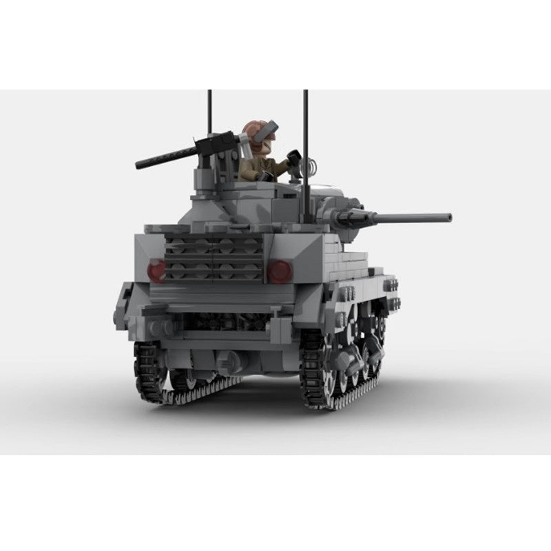 WWII M5 Light Tank Building Kit | LEGO-Compatible MOC - 3